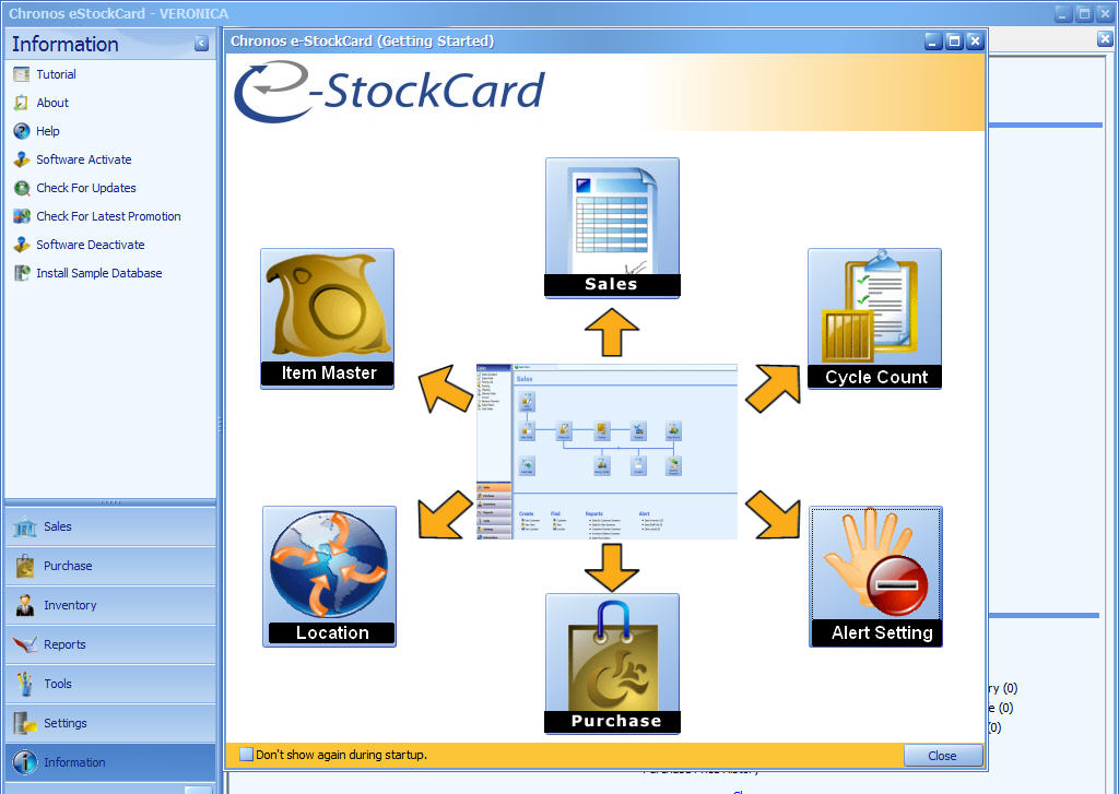 Click to view Chronos eStockCard Inventory Software 3.1.3 screenshot